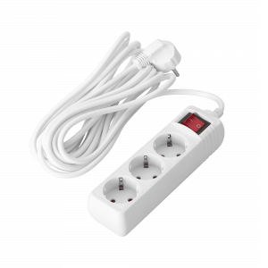 Extensão Tripla C/Int. Plus 3G1.5mm Branco