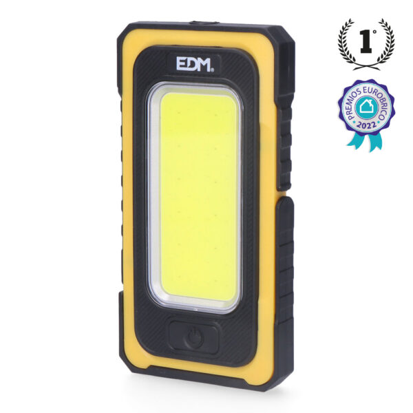 LANTERNA LED SOLAR RECARREGÁVEL COM GANCHO E ÍMAN COB 10W 750lm EDM - Image 2